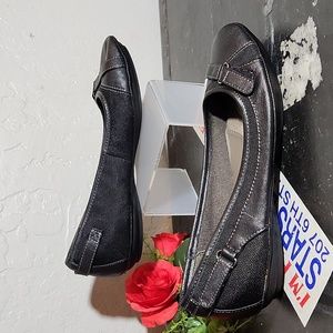 I COMFORT 8.5M Ballerina Black Leather Upper w Mesh Detail